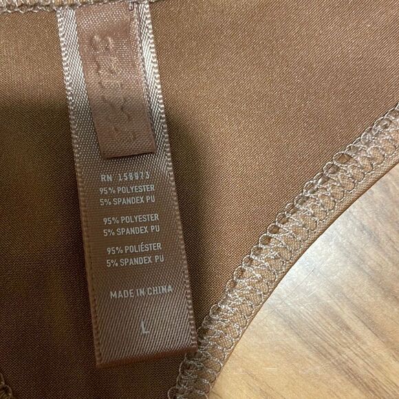 SKIMS Wet Jersey Dipped Thong | Sienna sz L - Picture 5 of 6